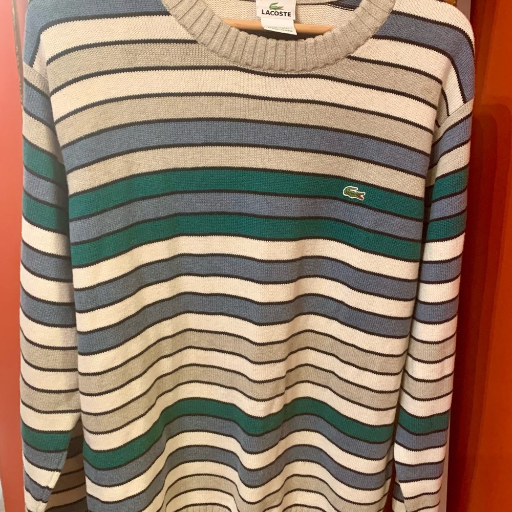 Vintage Lacoste XL striped Sweater Grandpa sweater